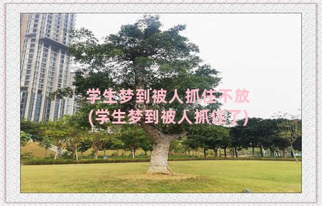 学生梦到被人抓住不放(学生梦到被人抓住了)